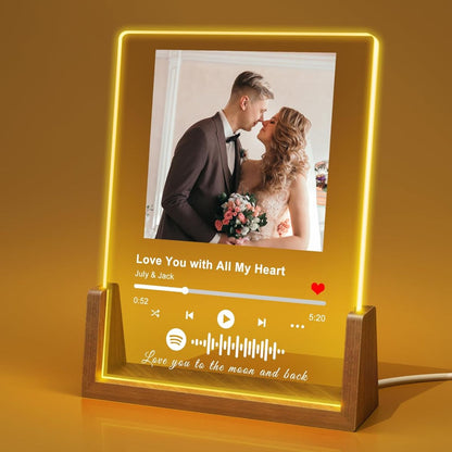 LED Walnut Photo Frame